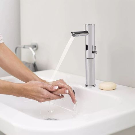 Robinet de salle de bain avec capteur automatique infrarouge sans contact Bassin Robinet Robinet Mitigeur Évier Robinet