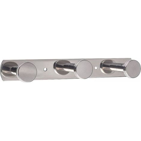 Wall Mounted Coat Rack Towel Hooks with 3 Hooks 304 Stainless Steel Screw Wall Mounted Coat Hooks Towel Holder for Bathroom and Kitchen Brushed Chrome (1/5)