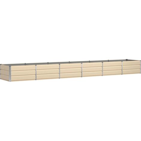 Jardinera Marfil 480 x 80 x 45 cm Acero vidaXL
