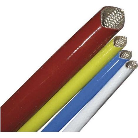 Guaina in vetro/silicone Diametro 10mm 1.5kv Rosso