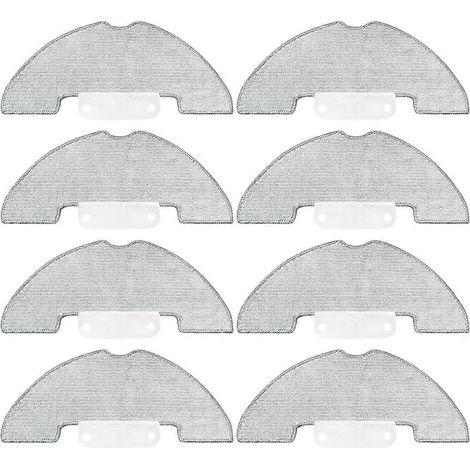 Serpillière Pads pour Airzeen Q10 Pro / Airzeen J10 / Laresar P10 Robot Aspirateur Accessoires Lavable Serpillière Cloth 8PCS (1/5)