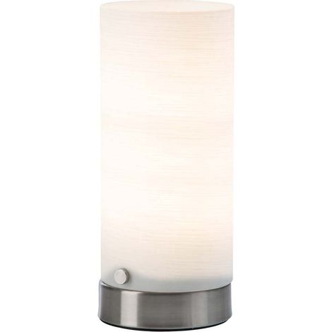 Tischleuchte Schreibtischlampe LED Beistelllampe Schlafzimmerleuchte Metall Glas