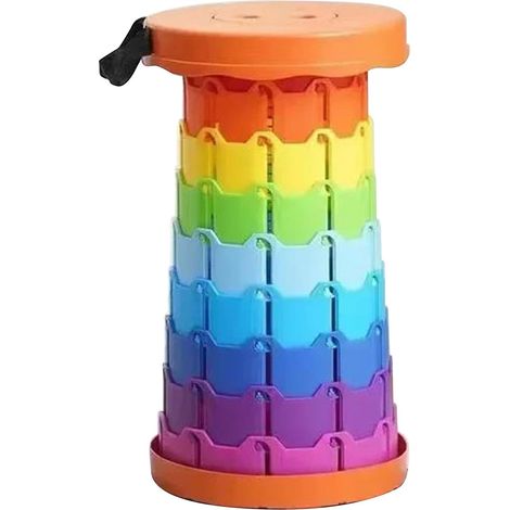 Tabouret télescopique pliable en plastique, léger et facile à transporter, idéal pour les voyages à la plage (1/5)