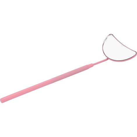 Miroir de maquillage lunaire avec support amovible pour extensions de cils, en acier rose inoxydable (1/5)