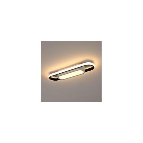 Plafonnier LED Rectangulaire 30W 3000LM 3000K Lumière Chaude en Acrylique pour Salon Chambre Cuisine Couloir Design Moderne (1/5)