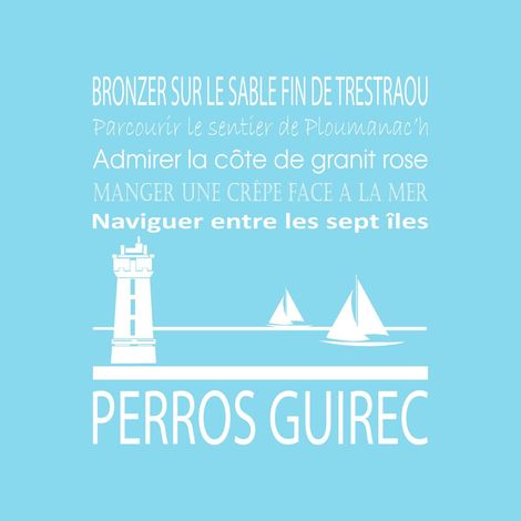 Tableau sur toile Perros Guirec glacier 30x30 cm - Impression sur Toile Murale Décorative - Image imprimée en HD sur Toile - Toile sur Châssis en Bois FSC - Fabriqué en France (1/4)