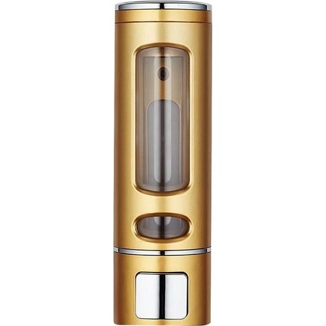 Distributeur De Savon Simple De 400 Ml, Distributeur Mural De Gel Douche, Pot À Savon, Accessoires De Toilette De Salle De Bain, Doré (1/5)