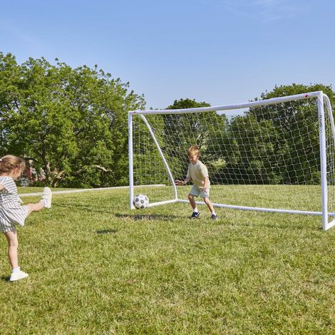 Portable PVC Locking Football Goal with Nylon Net - 12ft x 6ft (1/3)