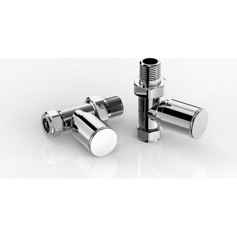 Heilmetz Straight Radiator Valve Chrome (Pair) (1/5)