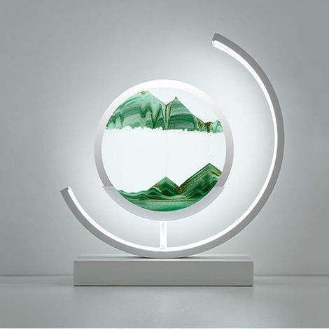 Lampe LED 3D Sable Vert avec Image Lumineuse Mobile, Tableau Décoratif Créatif pour Bureau Salon Chambre, Accessoire Maison Moderne (1/5)