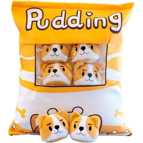 Coussin Peluche - Motif Chien Corgi Détachable - Pour Canapé Bureau Lit - 1 Pièce (1/3)