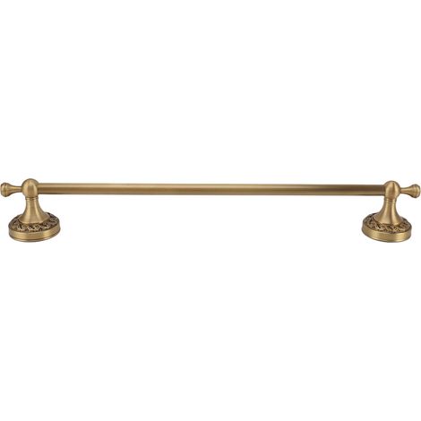 Porte-serviettes de salle de bain 50 cm (19,7 po) en cuivre robuste, style rétro élégant, avec vis et clé hexagonale incluses, pour la maison et la cuisine (style antique). (1/5)