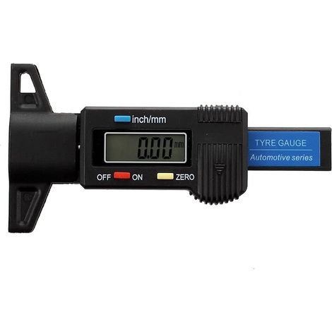 Jauge de profondeur de pneu numérique, jauge de profondeur de pneu LCD, jauge de profondeur de pneu, motos ou camions 0-25,4 mm (1/5)