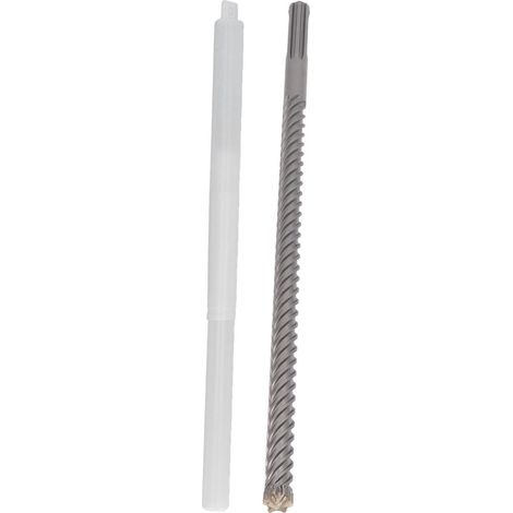Foret burin rotatif 6 cannelures, embout carbure pour brique, pierre, béton (1/5)