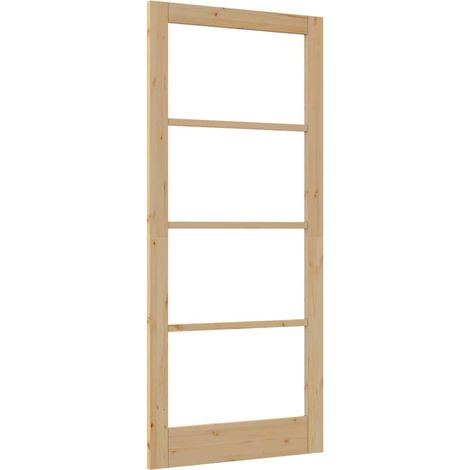 vidaXL Puerta Interior con Cristal "ORKDAL" 93x211x4 cm de Madera Maciza de Pino