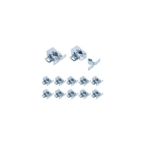 Litzee – Set di 12 fibbie di chiusura in acciaio inox – Sistema ermetico per armadi e cassetti – Installazione rapida con viti incluse - 12 pezzi - Crezuo