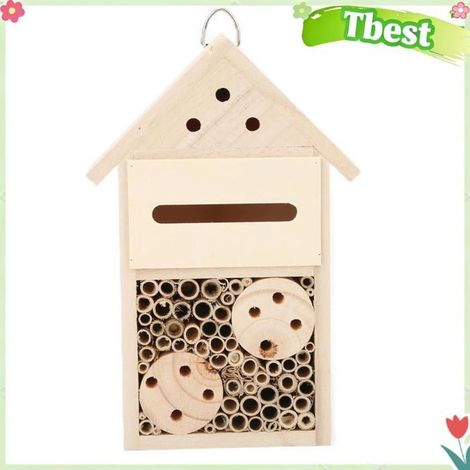 Tbest Maison d'abeille en bois Abri de Jardin en Bois pour Insectes, Hôtel, Maison D'Abeilles, Abri de Jardin apiculture cupule) (1/4)