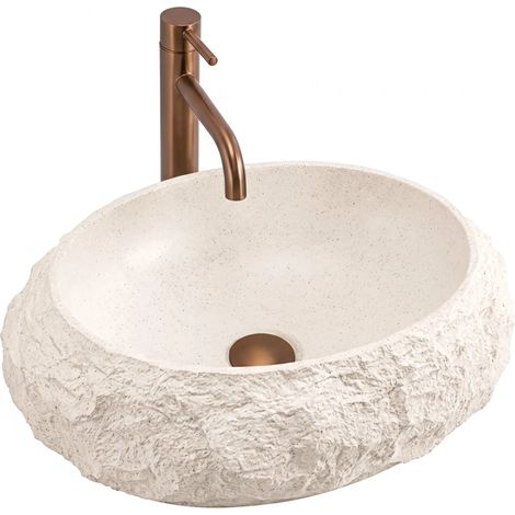 LAVABO SOBRE ENCIMERA REA MIKA BEIGE