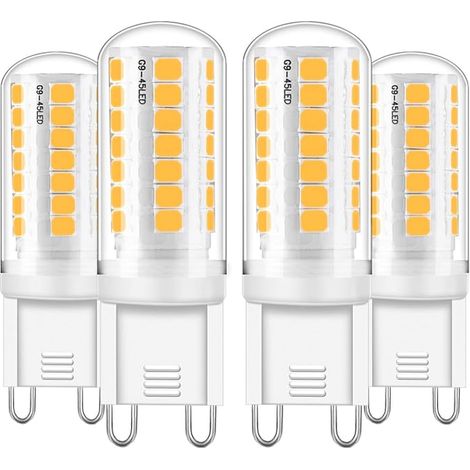3W Dimmable G9 LED Bulb, Warm White 3000K, Pin Base, No Flicker, 360° Beam Angle, AC 220-240V Clear