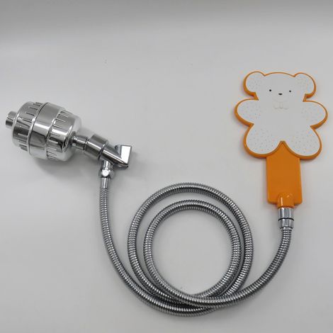 Bathroom shower set with hand shower head and cartoon pattern sprayer (1/5)