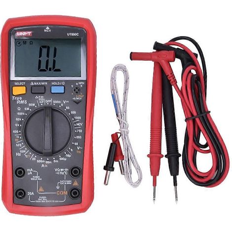 UNI T UT890C 6000-stelliges Multifunktions-Digitalgerät mit manueller Bereichsanzeige und True RMS-Messung