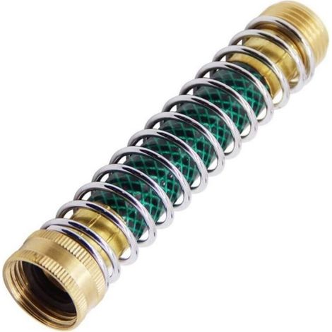 Connecteur Protection Tuyau Spirale - Laiton - Filetage 3/4 Pouces - Anticorrosion - Pour Jardin et Maison - Lot de 2 (1/5)
