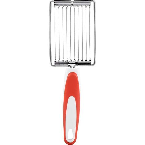 Coupe-viande en Acier Inoxydable pour Tranches D'œufs Bouillis, Viandes, Fromages et Pommes de Terre Trancheuse Jambon Fruits Tomate Fromage Cuisine Outil de Coupe D'aliments Mous Cutter,(orange) (1/5)