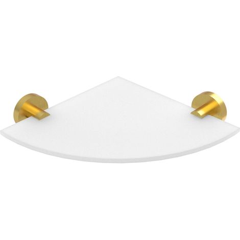 Nimco Unix - Étagère d'angle, verre mat/doré brossé UNZ 13091RB-Z (1/3)