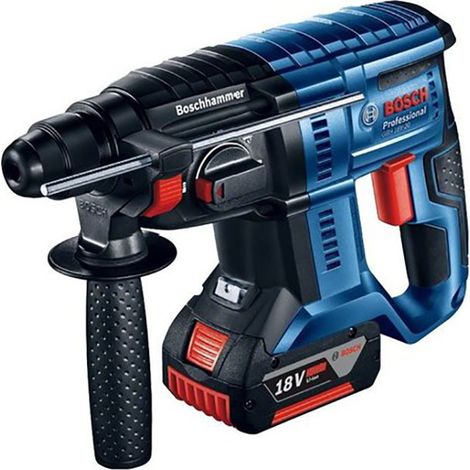 Martello perforatore a batteria con attacco SDS plus BOSCH GBH 18V-21, con 2 batterie da 4,0 Ah al litio