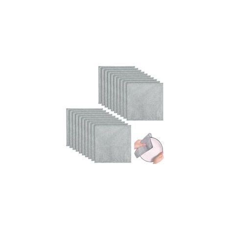 30 Pcs Torchon Multifonctionnel en Fil Métallique Anti-Rayures, 20x20cm Chiffon à Vaisselle en Fil de Fer Torchon Fil Métallique pour Humides et Secs