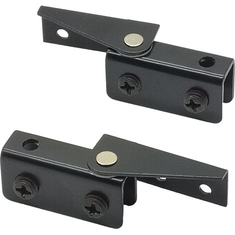 Lot de 4 charnières à pince en acier inoxydable pour porte de vitrine, charnières pivotantes sans perçage (1/5)
