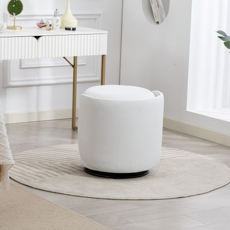 Fauteuil baquet rembourré et élégant : Tabouret de coiffeuse et chaise de salle à manger pivotant à 360°, rangement intégré, fauteuil d'appoint au rembourrage moelleux — Multifonctionnel pour coiffeus