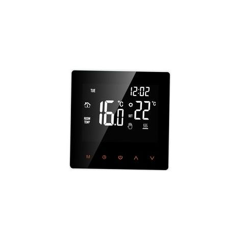 Thermostat intelligent eau/gaz, écran LCD tactile, programmation hebdomadaire, antigel, blanc – (1/5)