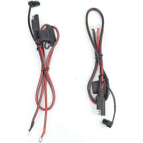 Chargeur de batterie moto compatible, câble SAE avec connecteur rapide, lot de 2 (1/4)