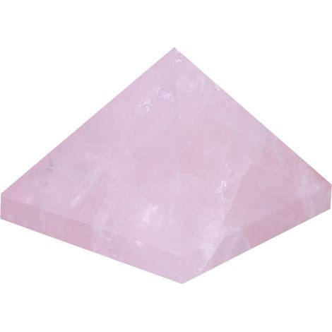 1 Figurine Pyramide Quartz Rose, Pierre Naturelle Lisse, Décoration Intérieure, Presse-papier (1/5)