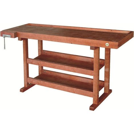 Outifrance – Établi modulable bois 1,50m – Plateau en bois multiplis 20mm – Presse horizontale mâchoire bois – 13148C
