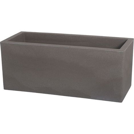 Fioriera rettangolare cappuccino 60x24,5 cm h 24,5 mod. Schio cassa