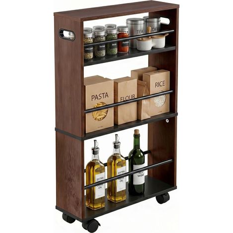 Niche trolley 4 shelves black 80x15x45 cm 229384377 (1/5)