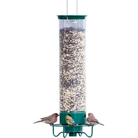 LAN Mangeoire à oiseaux anti-écureuil, abreuvoir à colibri suspendu en fer forgé pour patio extérieur, vert (1/5)