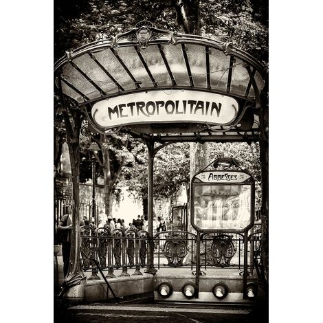 Tableau noir et blanc métropolitain paris Toile imprimée (1/5)