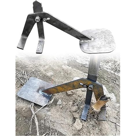 Générique Extracteur d'arbre Manuel,extracteur de poteaux de clôture,Outil d'extraction de Racines de souches for Ferme de pâturage de Jardin,extracteur de poteaux en métal Robuste(A - Single Head) (1/5)