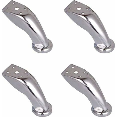 Supporti in acciaio inossidabile cromato , set di 4, robusti e decorativi per mobili, sedie, divani e armadi. (1/2)