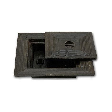 Couvercle double en fonte 40x40cm - Robuste et durable