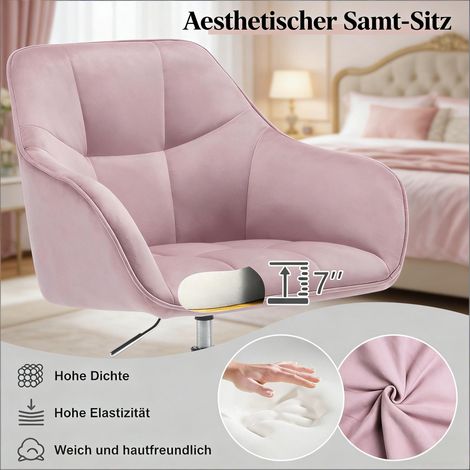 Fauteuil pivotant de bureau classique - Fauteuil de salon maquillage, pivotant 360°