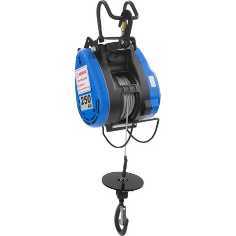 Cabrestante eléctrico, control remoto inalámbrico, gran capacidad de carga, color azul. (1/2)