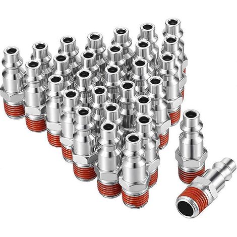 30-teiliges NPT 1/4"-Industrie-Verschraubungsset, 1/4"-Pneumatikverschraubungen, Kupplungs- und Anschlussset für Luftkompressoren (1/5)