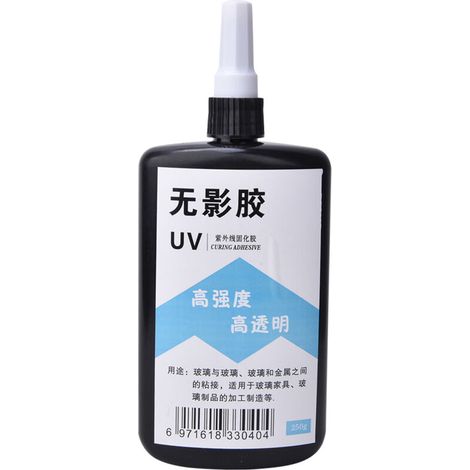 Colle UV transparente à séchage rapide pour réparations sur verre, cristal et acrylique - 250g (1/5)