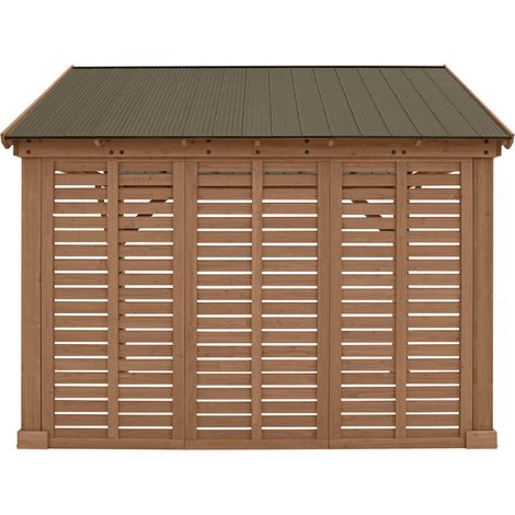 Westmann Seitenwand für Holz Pavillon Yukon 14x12 braun