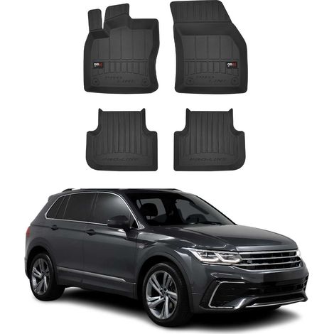 OMAC Tapis de Sol en Caoutchouc Compatible avec VW Tiguan / Allspace 2016-2024 Noir Premium (1/5)