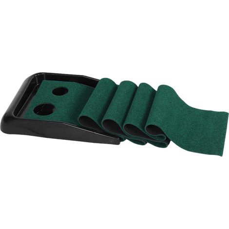 Tapis d'entraînement de golf intérieur pliable 2,5 m, practice putting mat, gazon synthétique vert pour fairway (1/5)